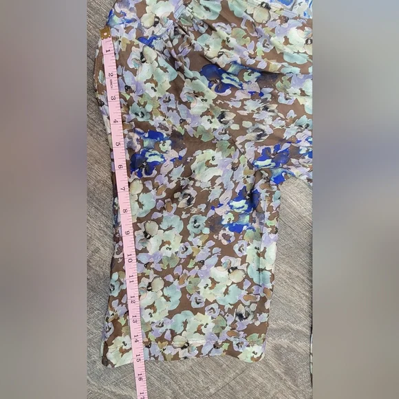 & Other Stories Relaxed Wrap Maxi Dress Womens 6 Brown & Multi Floral Silk Blend - Picture 15 of 16